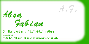 absa fabian business card
